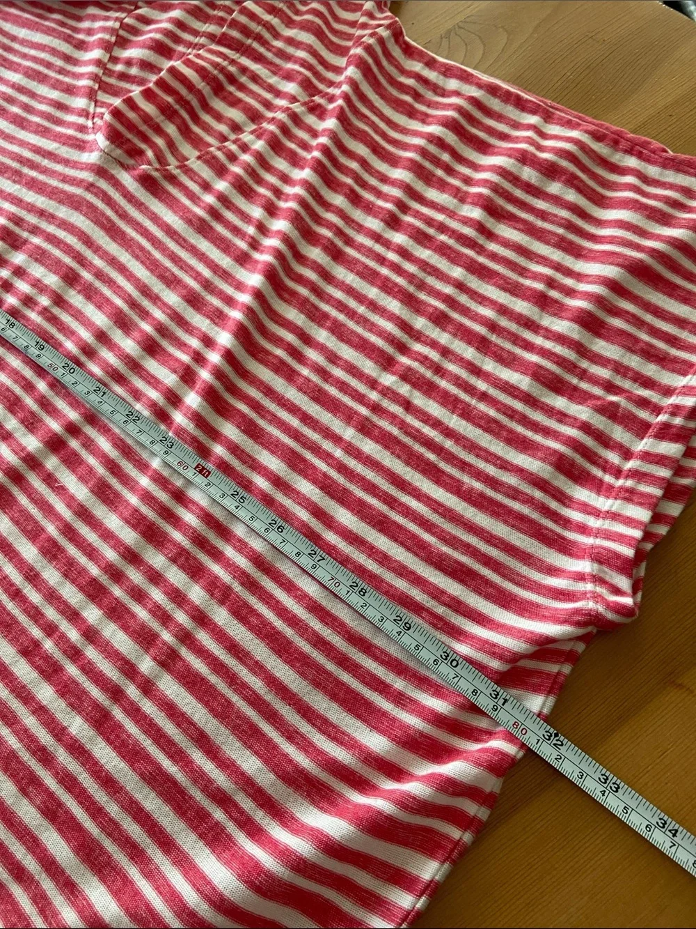 Hooded Pink & White Striped Beach Poncho